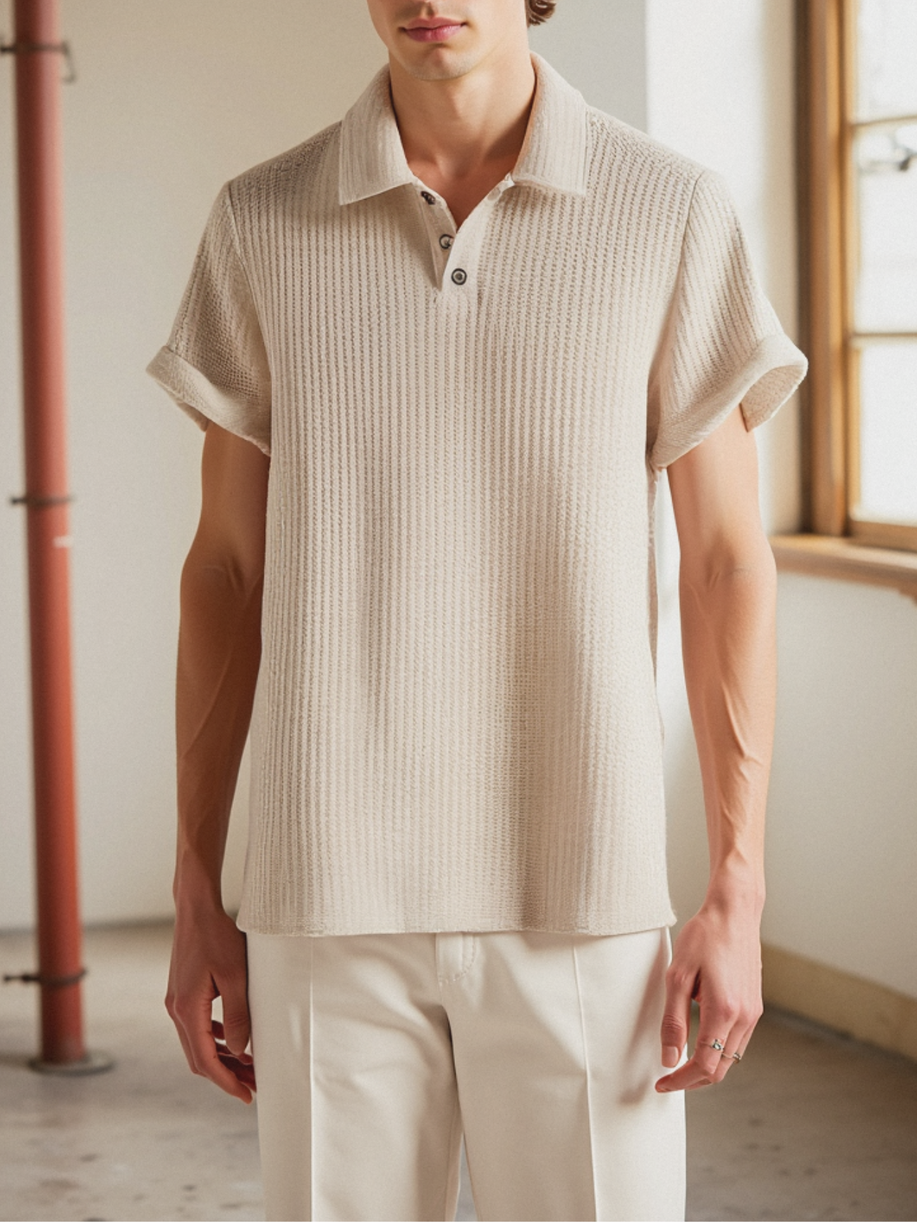 1+1 Gratis – Premium Texturiertes Polohemd