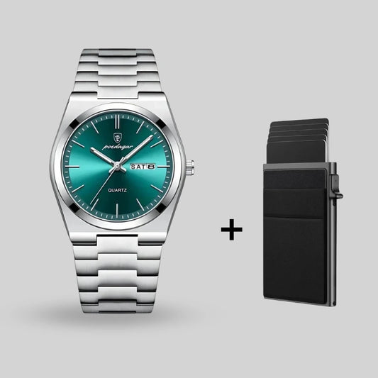 Herrenuhr Poedagar + kostenlose Geldbörse
